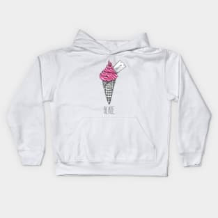 Dangerous ice cream Kids Hoodie